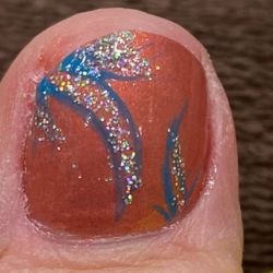 Pearl Nails - The so called flower looks like a child did this