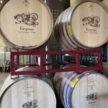 Kingman Estates Winery - barrels stacked on top of each other - Wineries Near Me - Brighton, Colorado