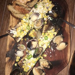 Smoked bone marrow, corn, oysters--delicious! Smoked bone marrow, corn, oysters--delicious!
