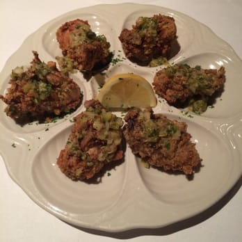 Gulfstream - Fried Oysters with olive relish - New American Near Me - Newport Beach, California Gulfstream - Fried Oysters with olive relish - New American Near Me - Newport Beach, California