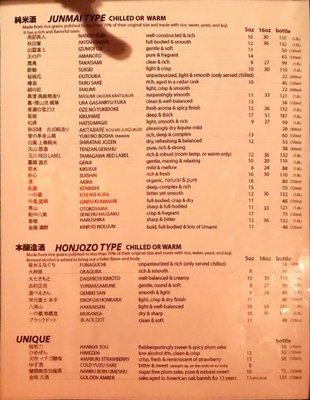 Menu photo 1 Sake Bar Decibel New York, NY Menu photo 1 Sake Bar Decibel New York, NY