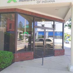 Merchants Bank of Indiana - The outside of the bank, so people know where to go