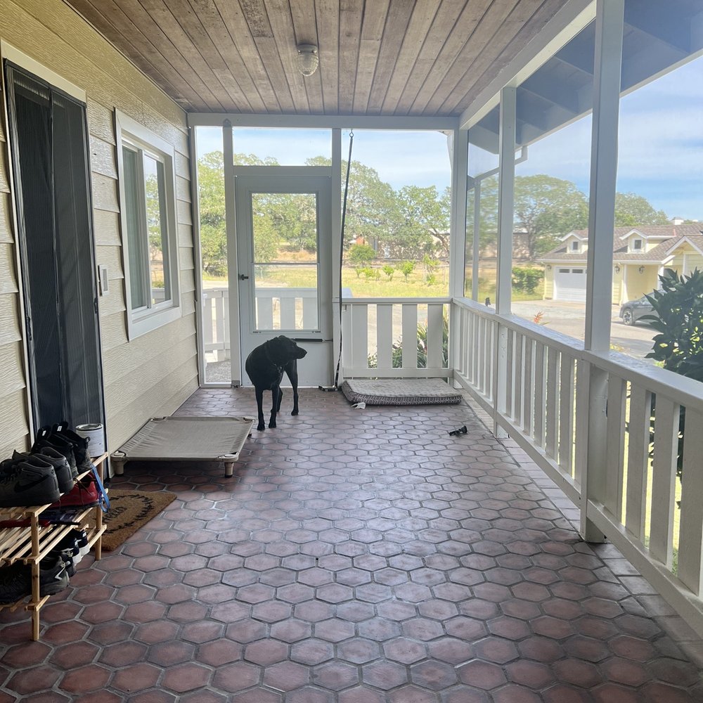 Patio area screened in Patio area screened in
