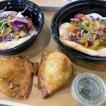 Tikka Shack Indian Grub - 2 Shrimp Coconut Curry Tacos Samosa (2 PC.) - Indian Near Me - Virginia Beach, Virginia