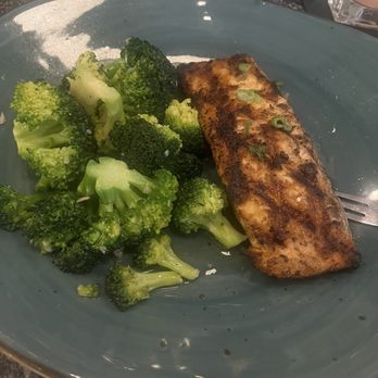 Roam & Range - Naked grilled salmon and broccoli. - Seafood Near Me - San Antonio, Texas