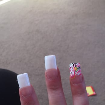 Cindy's Nails - Lifting and white nail polish that she said wouldnt chip off right away, this isn't even 48 hrs after having them done - Nail Salons Near Me - Southgate, Michigan Cindy's Nails - Lifting and white nail polish that she said wouldnt chip off right away, this isn't even 48 hrs after having them done - Nail Salons Near Me - Southgate, Michigan