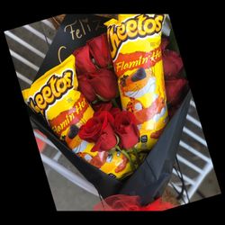 DripNdelights - Hot Cheetos Rose Arrangement