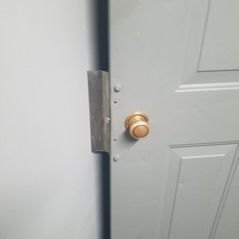 ReNew 78 West - Metal slab on door that stayed broken for over 2 years. - Apartments Near Me - Madison, Wisconsin