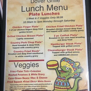 Dover Grille - Lunch menu - Tex-Mex Near Me - Dover, Tennessee