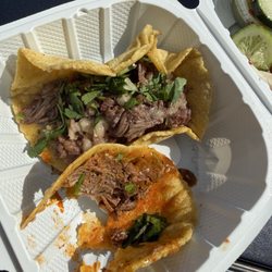 La Kora Taco Truck - Cabeza and Birria tacos. Delicious handmade corn tortillas