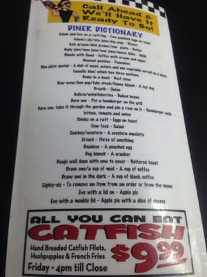 Menu photo 2 Boom-a-rang Diner Chandler, OK