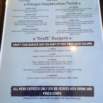 Blue Crab Grill - Lunch menu - Seafood Near Me - Laurel, Mississippi