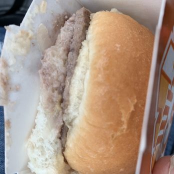 White Castle - Soggy, cold burger, soggy enough to actually stick to the box. - Burgers Near Me - Gurnee, Illinois