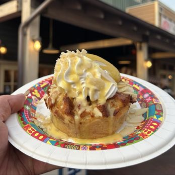 Aunt Cass Café - Almond Cookie Bread Pudding for Lunar New Year Celebration - American Near Me - Anaheim, California