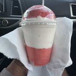 Jodi's Italian Ice Factory - Medium strawberry and creamy coconut