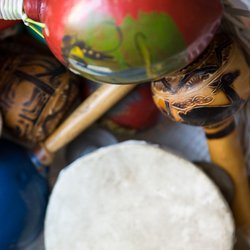 Westside Montessori School - Wold culture musical instruments at Westside Montessori School