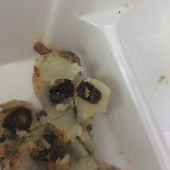 El Pollo Rico - This is black areas in the flesh of my potato! Must have been a rotting potato! - Mexican Near Me - Manor, Texas
