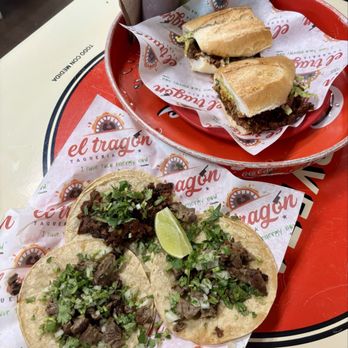 El Tragon Taqueria - ASADA TACO AL PASTOR TACO and torta with Al pastor - Mexican Near Me - Chicago, Illinois