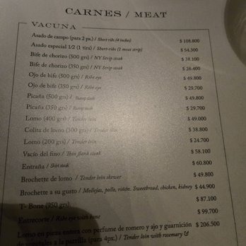 Fervor - Menu - Steakhouses Near Me - Buenos Aires, C Fervor - Menu - Steakhouses Near Me - Buenos Aires, C