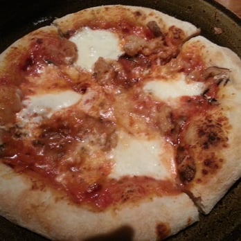 Basso - Lunch pizza w shrimp sausage (really shrimp sausage made in-house, not shrimp and sausage) and mushroom - Bars Near Me - Saint Louis, Missouri