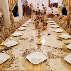 Da Flava Factory - Intimate Table setting for Bachelorette Party.