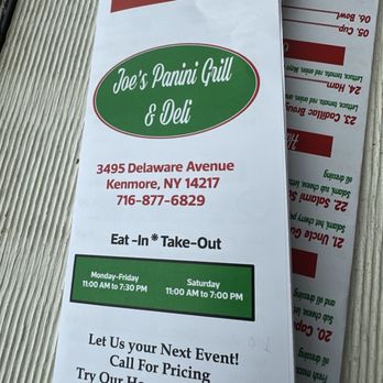 Joe's Panini Grill - Menu - Sandwiches Near Me - Buffalo, New York Joe's Panini Grill - Menu - Sandwiches Near Me - Buffalo, New York