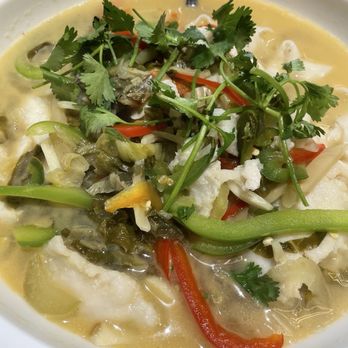 Din Ding Dumpling House - Spicy Sour Cabbage Fish Slices Noodle - Dim Sum Near Me - Fremont, California