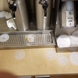 Condiment counter was even worse.