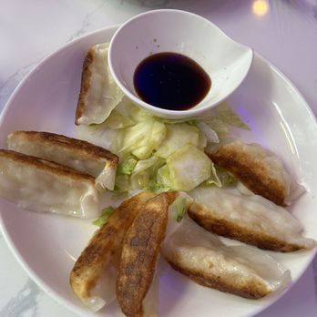 Baumgart's Cafe - Pan fried shrimp gyoza- I love these! - Asian Fusion Near Me - Fairview, New Jersey Baumgart's Cafe - Pan fried shrimp gyoza- I love these! - Asian Fusion Near Me - Fairview, New Jersey