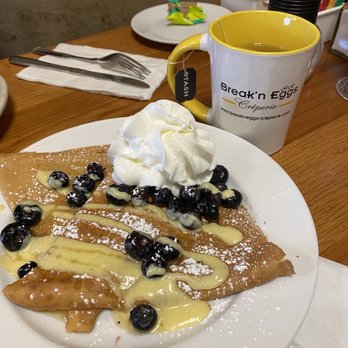 Break'n Eggs Creperie - Sweet crepes: 30A. Plain with Maple English Cream Sauce - Breakfast & Brunch Near Me - Williamsville, New York Break'n Eggs Creperie - Sweet crepes: 30A. Plain with Maple English Cream Sauce - Breakfast & Brunch Near Me - Williamsville, New York