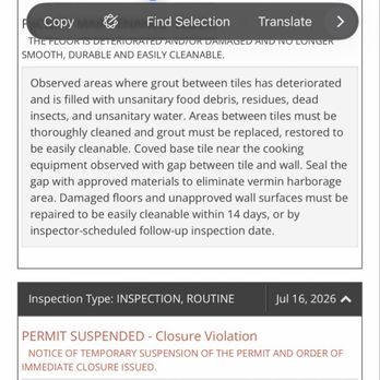 Fujiya - Health inspection - Sushi Bars Near Me - Camarillo, California