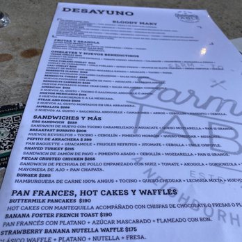 Farmer’s Table - Menu - Restaurants Near Me - Tijuana, BCN