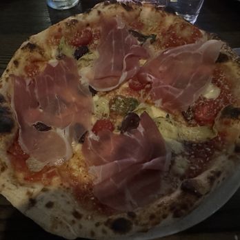 Pizzeria Verità - Colors a bit off - Pizza Capricciosa with added Prosciutto, delicious! - Pizza Near Me - Burlington, Vermont Pizzeria Verità - Colors a bit off - Pizza Capricciosa with added Prosciutto, delicious! - Pizza Near Me - Burlington, Vermont