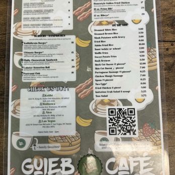 Guieb Cafe - 1.31.2026 Menu - New American Near Me - Aiea, Hawaii