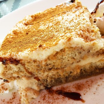4 Seasons Mediterranean Restaurant - Tiramisu.  Good and juicy, but needed more espresso flavor. - Wine Bars Near Me - Wharton, New Jersey