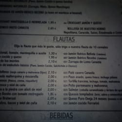 Cafetería La Canasta - Carta
