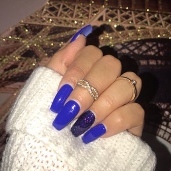 Lilacque Nail & Beauty Bar - loved these colors   Gel, Coffin style Acrylics - Nail Salons Near Me - Oxnard, California