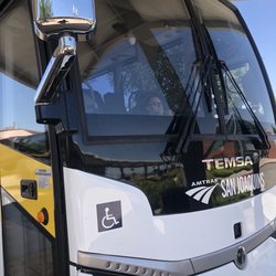 Bakersfield Amtrak Station - Driver if bus 5810 at 1:56pm waiting in the air conditioning while leaving us outside in the heat.  Bus was supposed to leave at 2:05.