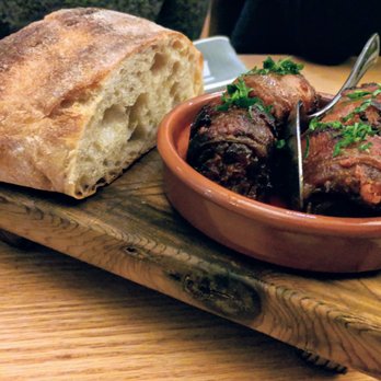 Avec - Chicago - Bacon wrapped chorizo stuffed dates with some seriously good bread and sauce - Mediterranean Near Me - Chicago, Illinois Avec - Chicago - Bacon wrapped chorizo stuffed dates with some seriously good bread and sauce - Mediterranean Near Me - Chicago, Illinois