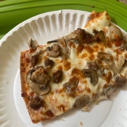 Little Caesars - Thin crust with extra cheese burger and mushrooms!