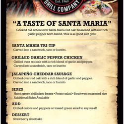 Tommy's Wood Fired Grill - Mexican Menu
