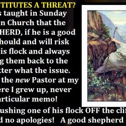 Brown Street Baptist Church - Good shepherd or not? Its hurftul to me for the 'shepherd' of our church to make me feel unwelcomed there. And for what?