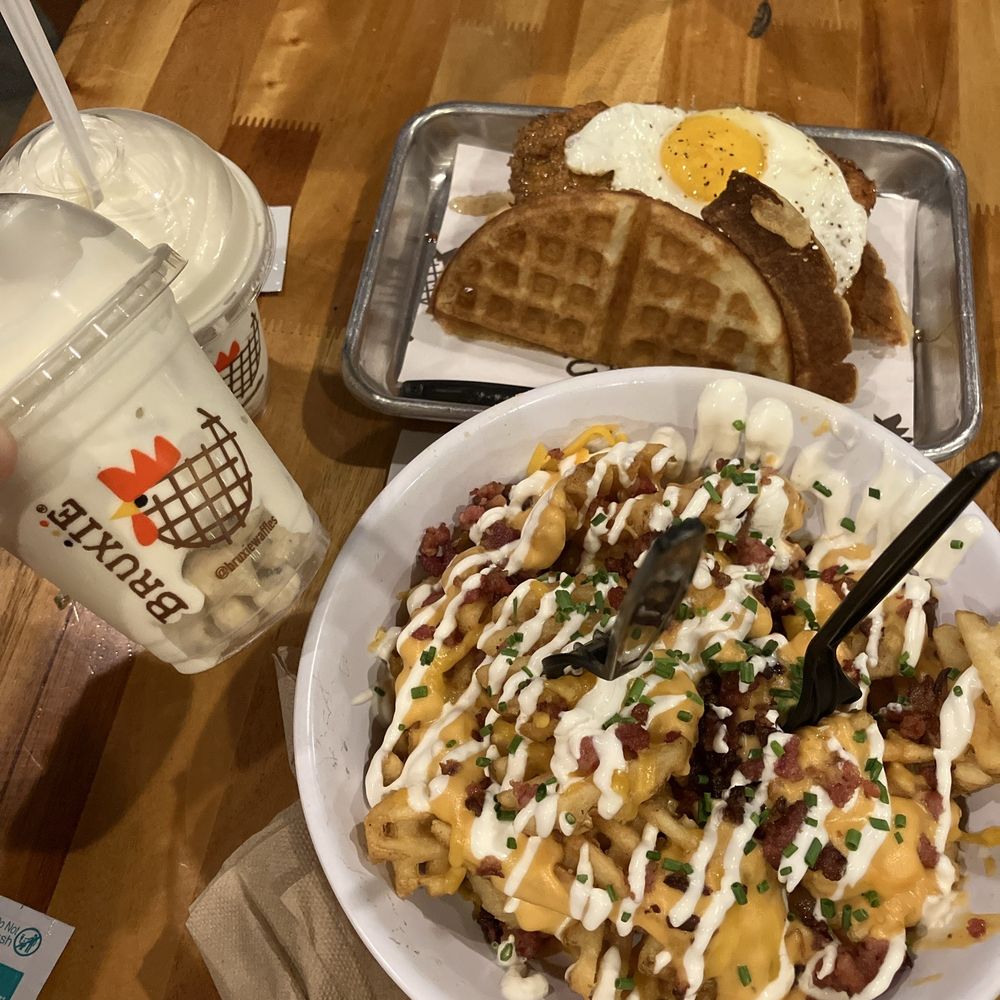 Bruxie - Cookie Dough MIX-INS, SUPER CLUCK, LOADED WAFFLE-CUT FRIES - Sandwiches Near Me - Orange, California Bruxie - Cookie Dough MIX-INS, SUPER CLUCK, LOADED WAFFLE-CUT FRIES - Sandwiches Near Me - Orange, California