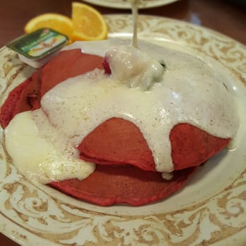 Another Broken Egg Cafe - Red Velvet Pancakes - Breakfast & Brunch Near Me - Clearwater, Florida