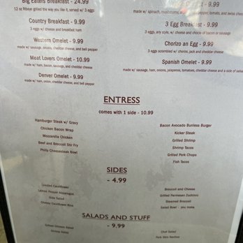 Main Street Cafe - Back of menu - Breakfast & Brunch Near Me - Carthage, Texas