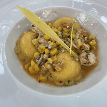 Poppy & Seed - Corn ravioli with crab - American Near Me - Anaheim, California Poppy & Seed - Corn ravioli with crab - American Near Me - Anaheim, California