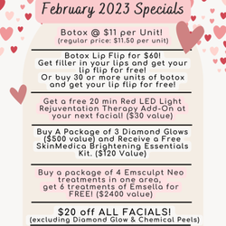 Advanced Beauty & Wellness - Our Specials for the Month of February 2023!
