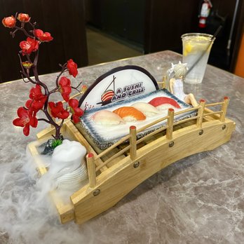 A Sushi and Grill - Yellowtail, salmon, white, and tuna nigiri - Sushi Bars Near Me - Tempe, Arizona A Sushi and Grill - Yellowtail, salmon, white, and tuna nigiri - Sushi Bars Near Me - Tempe, Arizona