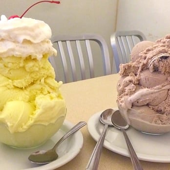 Superior Dairy - One Scoop of Banana Ice Cream  / One scoop of Cookies & Cream. - Ice Cream & Frozen Yogurt Near Me - Hanford, California