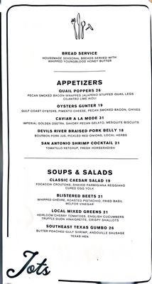 Menu photo 2 Jots San Antonio, TX Menu photo 2 Jots San Antonio, TX